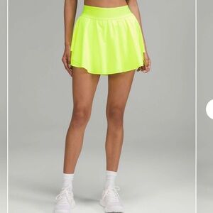 NWT Lululemon Court Rival High-Rise Skirt Highlight Yellow Size 6